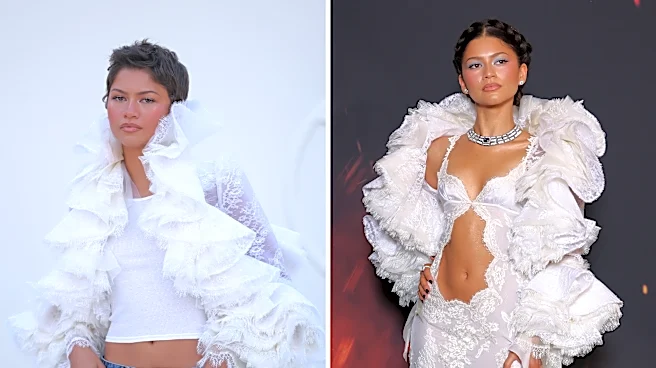 Zendaya rewears 'Odyssey' gown jacket with jeans to Louis Vuitton show