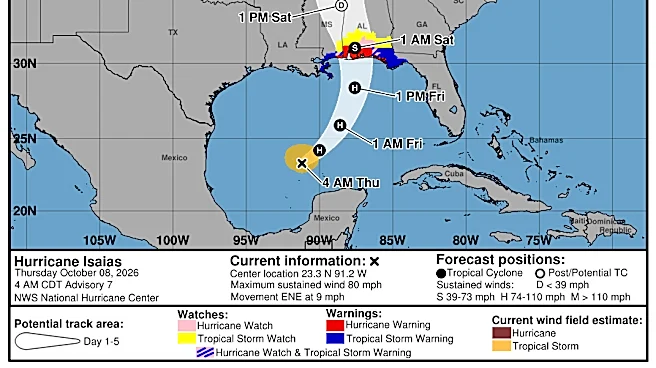 Hurricane Isaias strengthens, takes aim at Gulf Coast states: Live updates