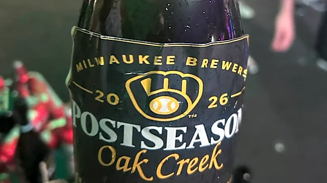 Brewers had Wisconsin-themed champagne bottles for NLDS celebration