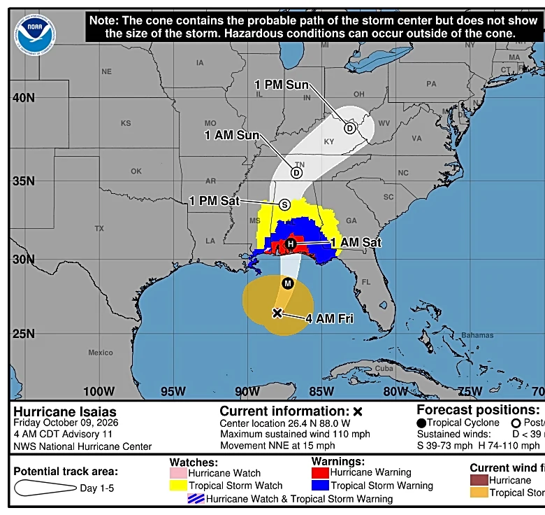Dangerous Hurricane Isaias approaches: Landfall expected tonight