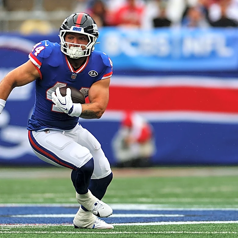 Cam Skattebo totals 71 yards in Week 5 vs. Commanders