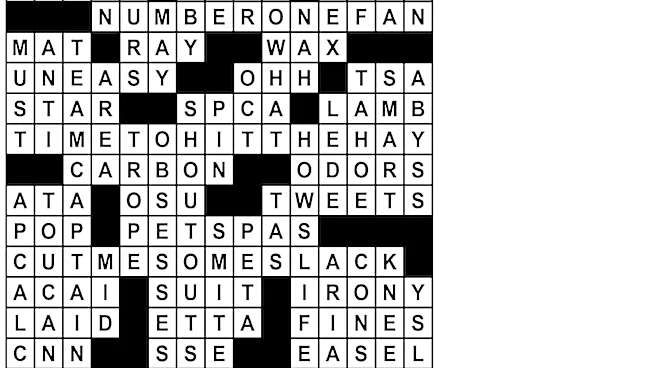 Puzzle solutions for Monday, Oct. 12, 2026