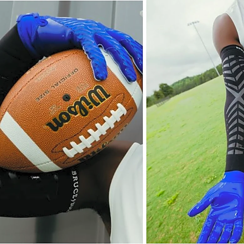 Christian McCaffrey spotted wearing Bruce Bolt's new football gloves—shop the collection now