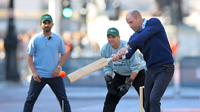 Prince William joins cricket match outside Buckingham Palace