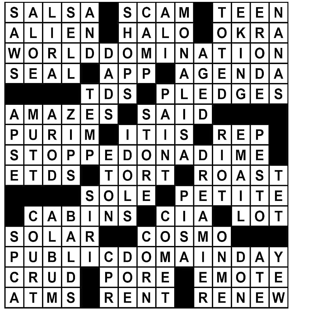 Puzzle solutions for Thursday, Oct. 15, 2026