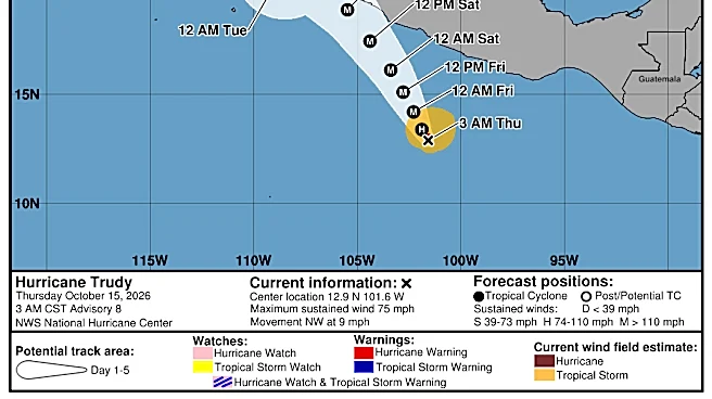 Track Hurricane Trudy as storm could 'rapidly intensify'