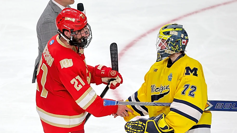 Where to watch Michigan vs Denver college hockey in Frozen Four rematch