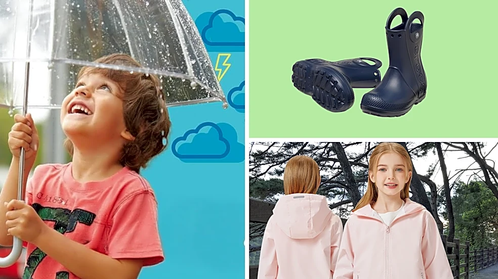 After Oklahoma's downpour, I found a complete rain gear kit for my kid