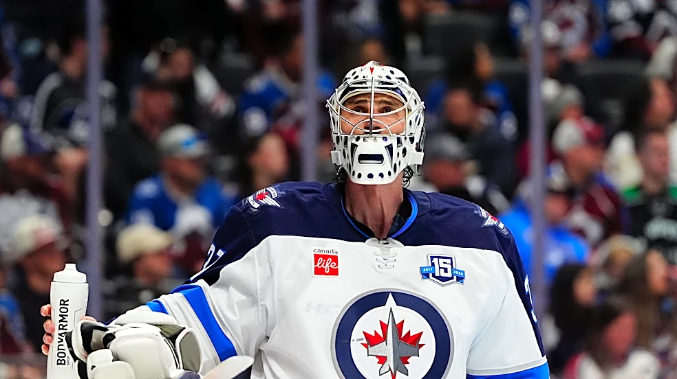 Goalie Connor Hellebuyck's team suspension from Jets could end next week | Report