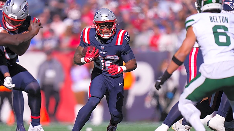 TreVeyon Henderson shakes off ankle issue to produce 40 yards vs. NYJ