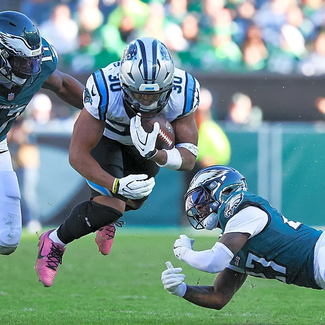 Chuba Hubbard tops the century mark again in Week 6 win over Eagles