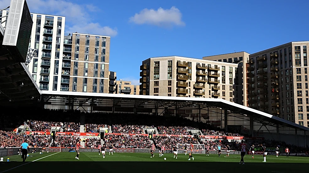 Police investigate fan who kicked ball at Brentford stadium from rooftop