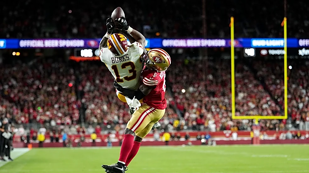 Sixty-six yards for Treylon Burks