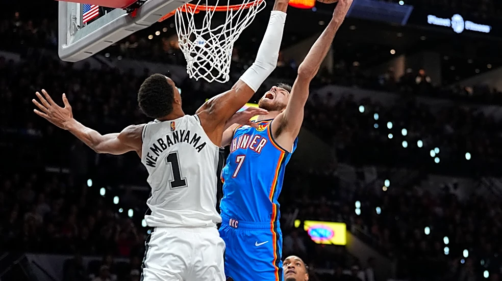 Spurs and Thunder scuffle after De'Aaron Fox's hard foul on Chet Holmgren