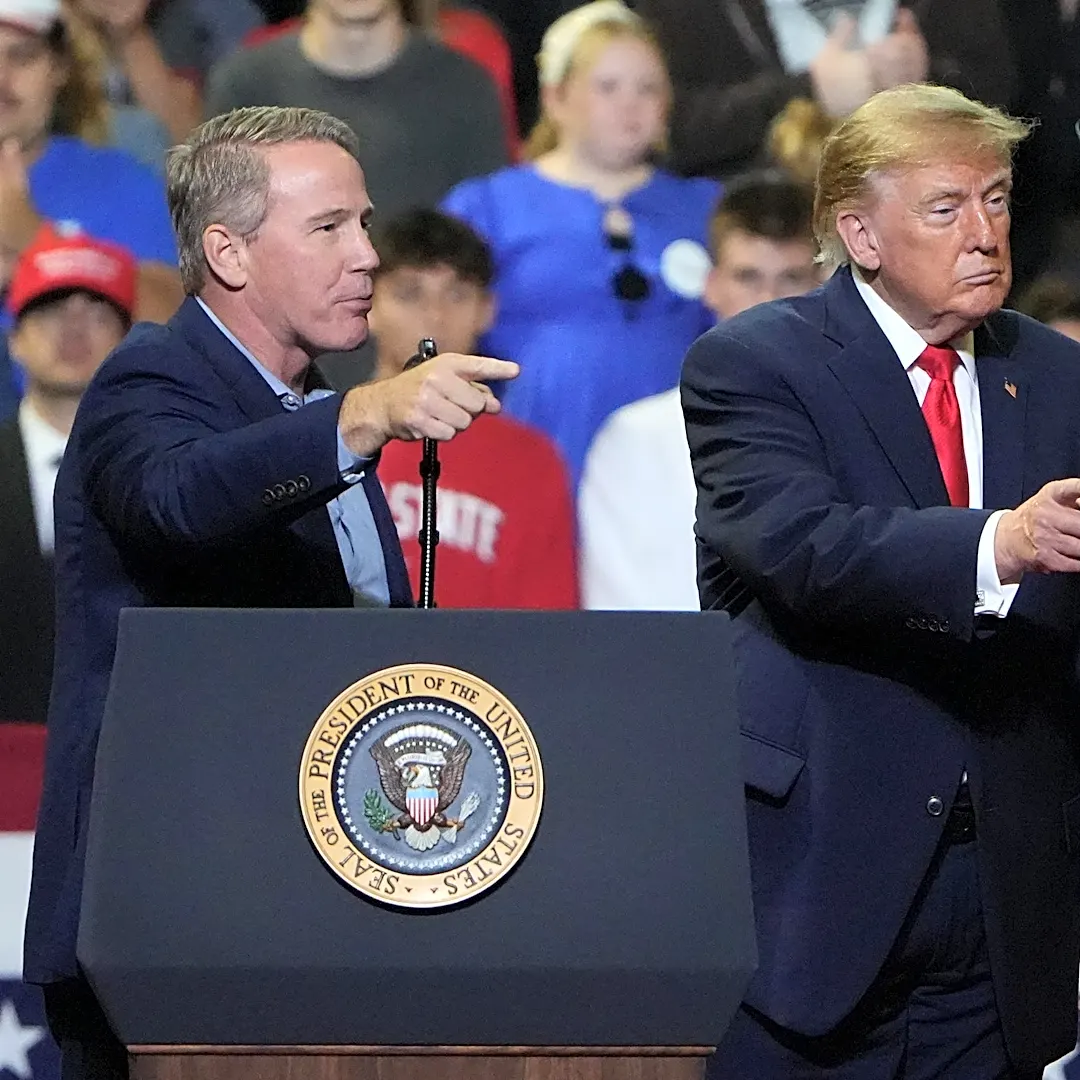 President Trump keeps talking about Sen. Jon Husted's backside