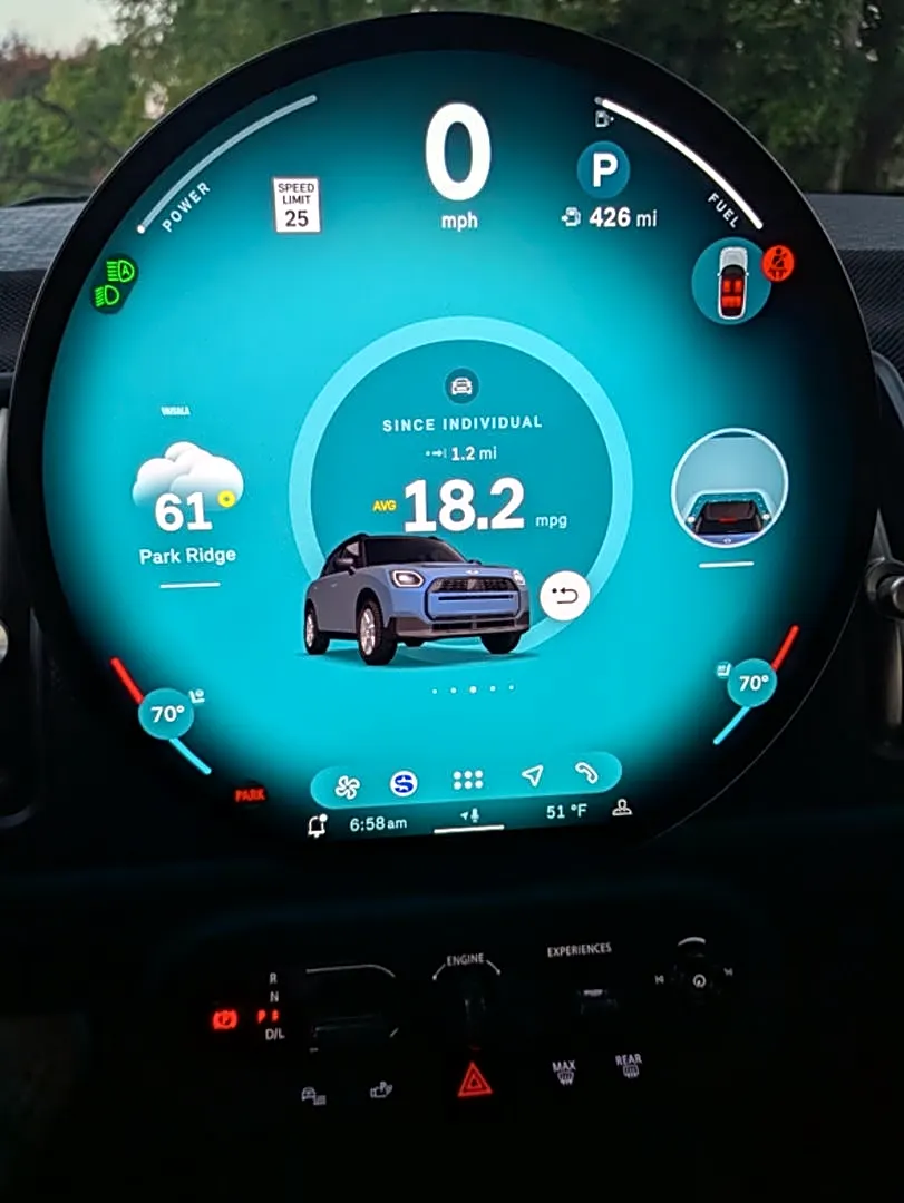 I drove the Mini Countryman. Its wild touchscreen steals the show