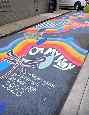 Updated Strawberry Way mural unveiled in Downtown Pittsburgh