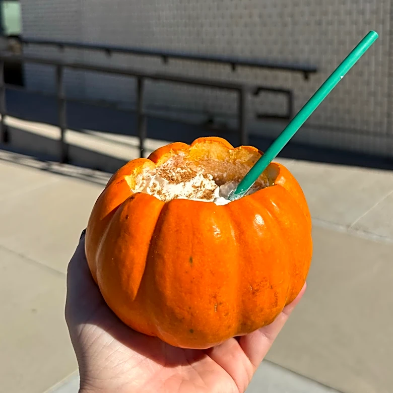 I tried ordering my Starbucks coffee in a pumpkin. It actually worked