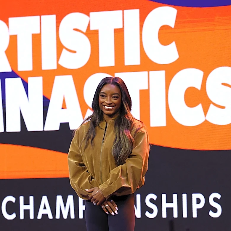 Simone Biles feels ‘so nervous’ being back at gymnastics world championships, even as a spectator