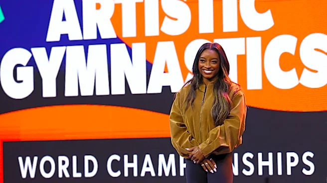 Simone Biles feels ‘so nervous’ being back at gymnastics world championships, even as a spectator