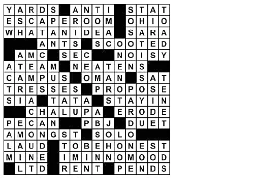 Puzzle solutions for Sunday, Oct. 25, 2026