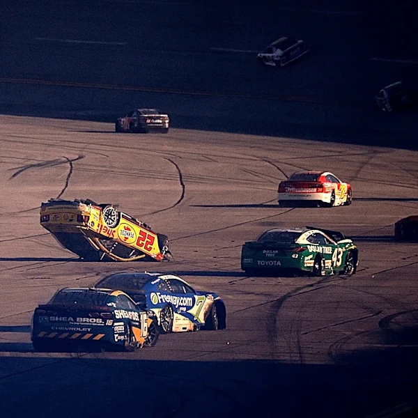 Joey Logano flips upside down at Talladega, walks away from wild NASCAR wreck