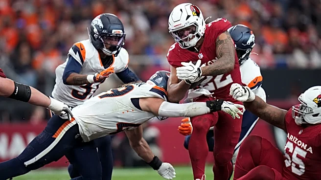 Tyler Allgeier bottled up by Denver in Week 7