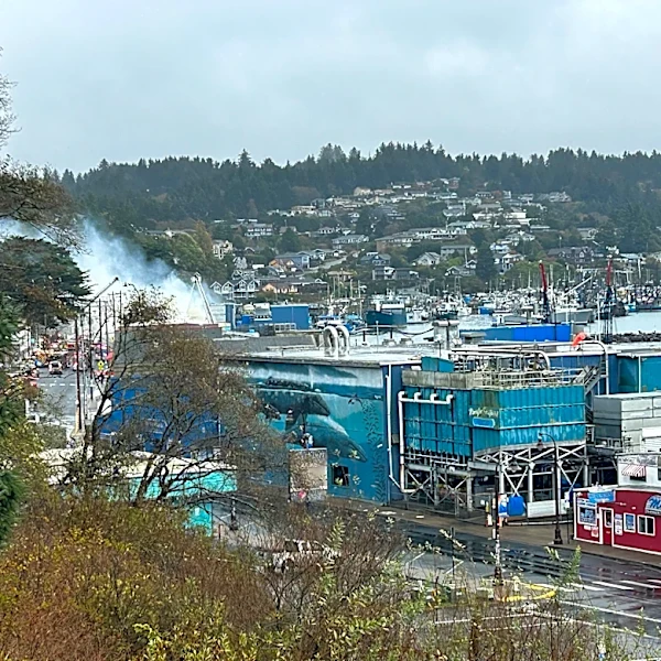 Most evacuations lifted after fire at seafood plant in Newport, Oregon
