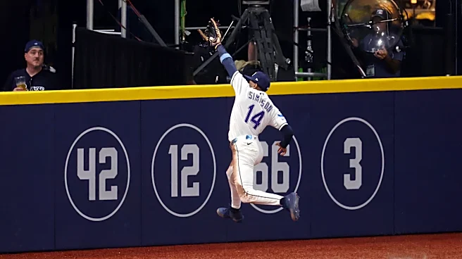 Watch Rays outfielder smash into wall making heroic World Series catch
