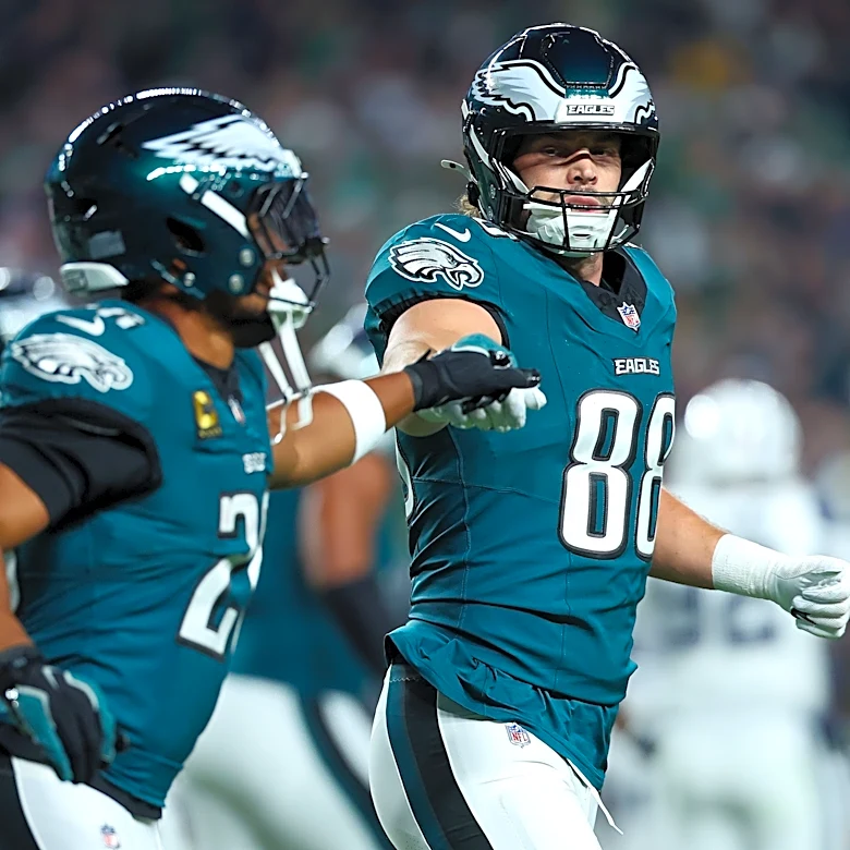Five receptions for Dallas Goedert