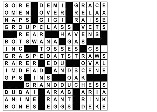Puzzle solutions for Thursday, Oct. 29, 2026