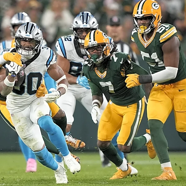 Chuba Hubbard tops 100 total yards, scores on TNF