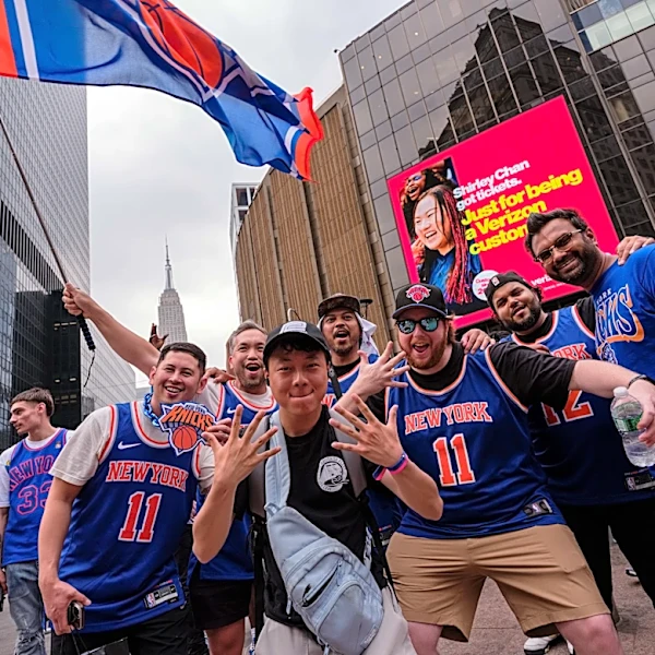 Knicks Fans Think Trump Cursed the Team. So They Burned Sage and Protested the Barricades Outside MSG