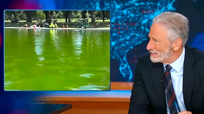 Jon Stewart Dives Into Reflecting Pool Algae Infestation: ‘Did They Replace the Water With Mountain Dew?’