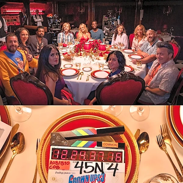 ‘Grown Ups 3’ Cast: Adam Sandler Reunites With Chris Rock, Rob Schneider, David Spade, Salma Hayek and More in First Set Photo