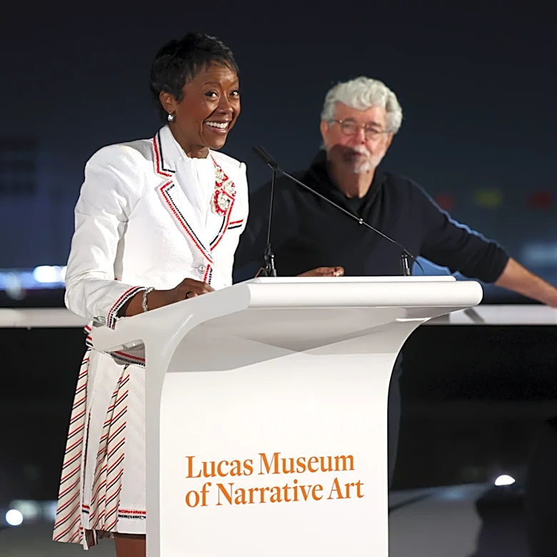 Mellody Hobson Tears Up Talking About Why Husband George Lucas Was Unwilling to Compromise on Lucas Museum of Narrative Art: ‘I Saw Genius Work’