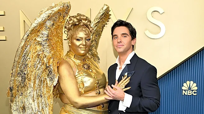 Meg Stalter Shocks Emmys by Transforming Into a Golden Human Emmy on Red Carpet