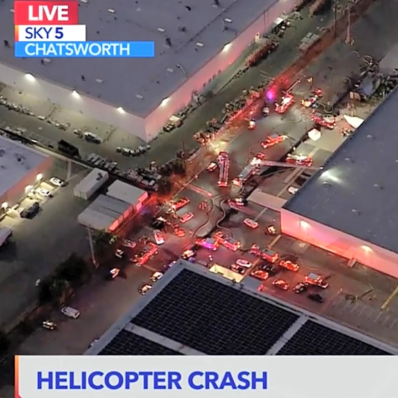 Helicopter Crashes Near Site of Deadly Metro Bus Accident in Chatsworth