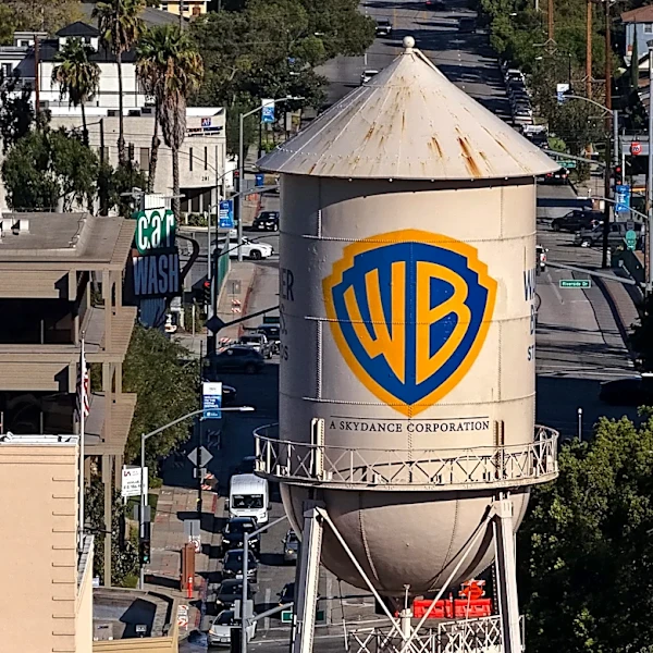 Warner Bros. Water Tower Already Repainted to Add ‘A Skydance Corporation’ After Merger Closes