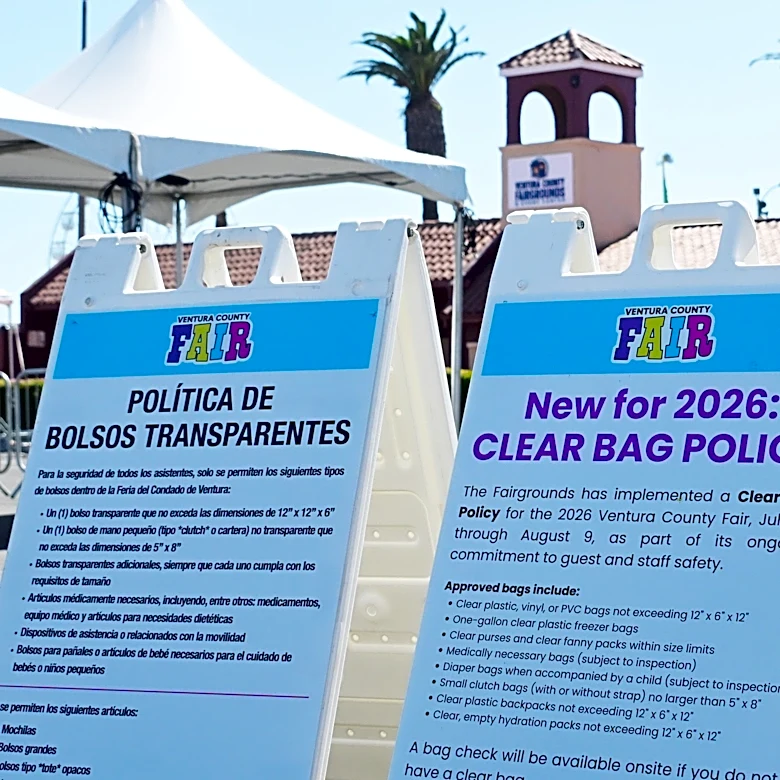 Bringing a bag to 2026 Ventura County Fair? It will need to be clear