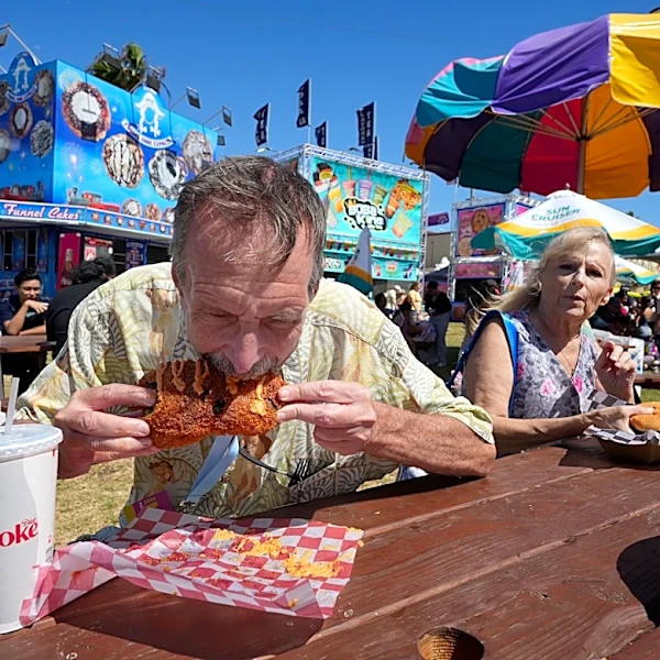 Chowing down at the VC Fair where 'there's no small, honey'
