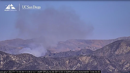 Crews work on Holser Fire in Piru burning in Ventura County