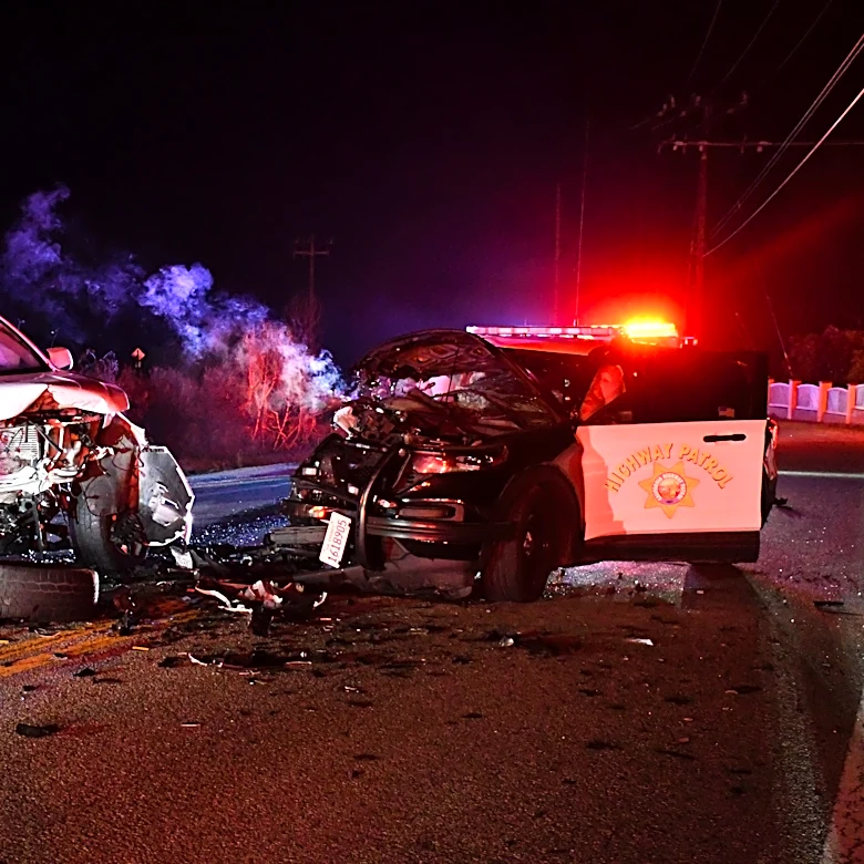 CHP officer, truck driver crash head-on near Bardsdale