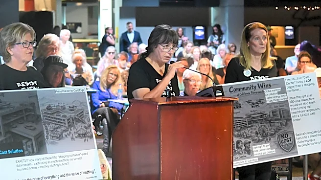 Crowd protests fairgrounds proposal, worries about data centers