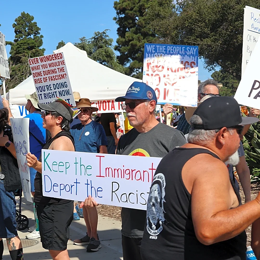 Hundreds show up for newest round of No Kings protests in Ventura County