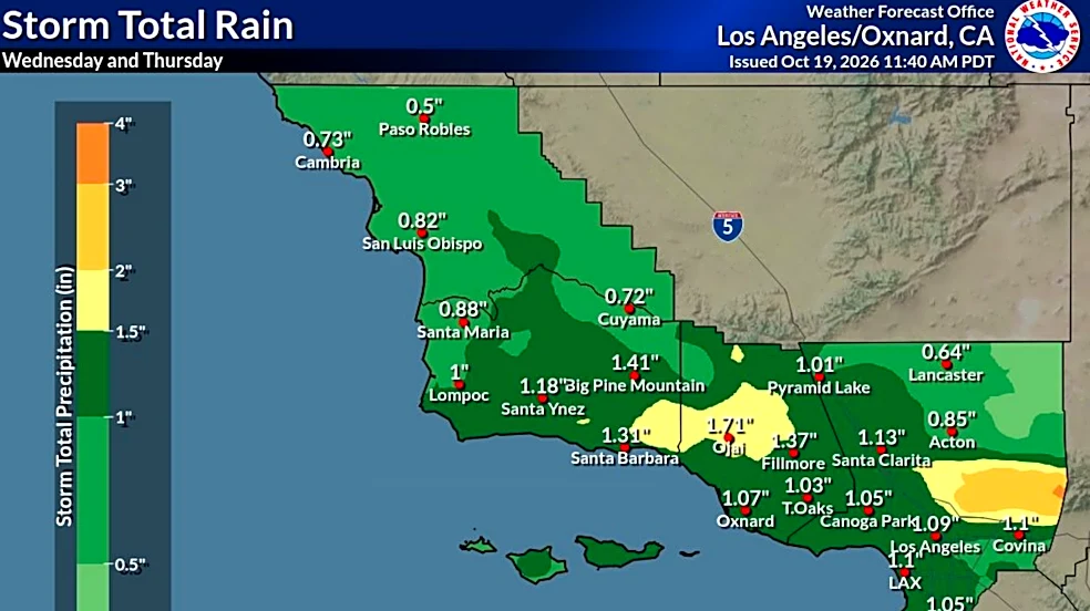 Storm to douse Ventura, LA counties this week. Here's what to expect