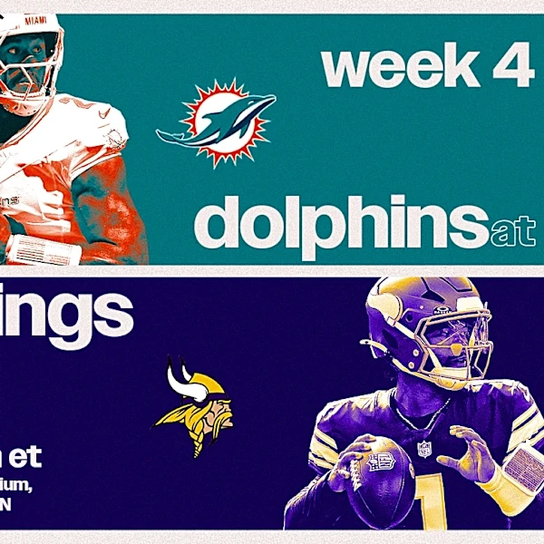 What channel is Vikings vs. Dolphins on today? Time for Week 4