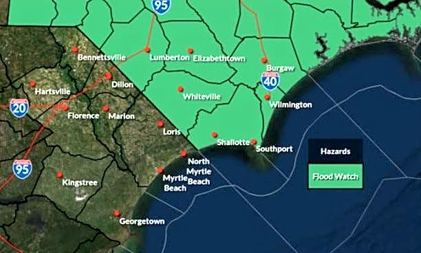 Flood watch issued for the Wilmington area as heavy rain approaches