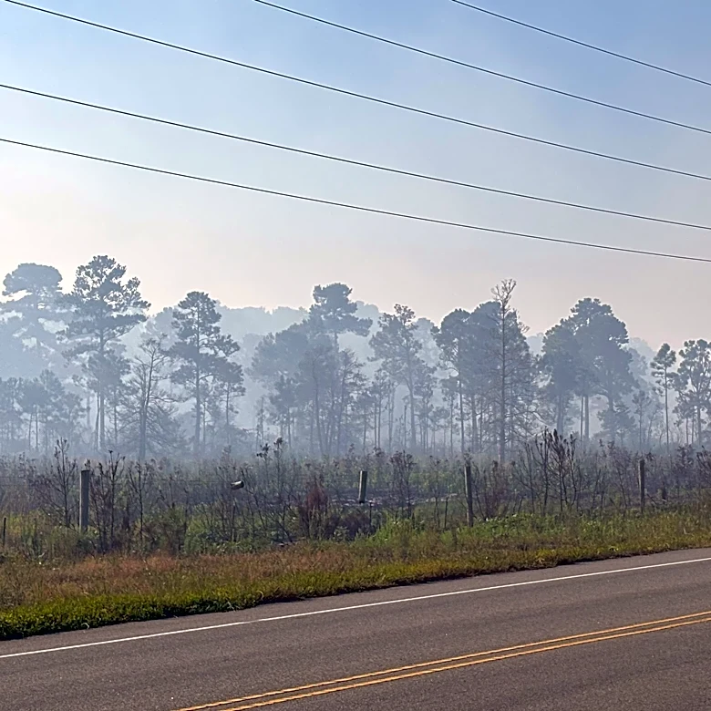 Smoky conditions remain from Shallotte fire