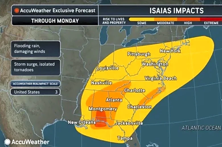 Isaias weakens but still poses threats to Wilmington area